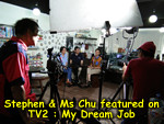 Tv2 My Dream Job featuring Stephen Yong & Ms Chu , both trainers @ Malaysia Barista on professional Barista & Latte Art training. This is a 2 day video shoot, for a 30-60 minute feature on TV2. Yes the trainers were featured for 30-60 minutes on TV2. We would like to thank TV2 for giving us the oppurtunity to participate.